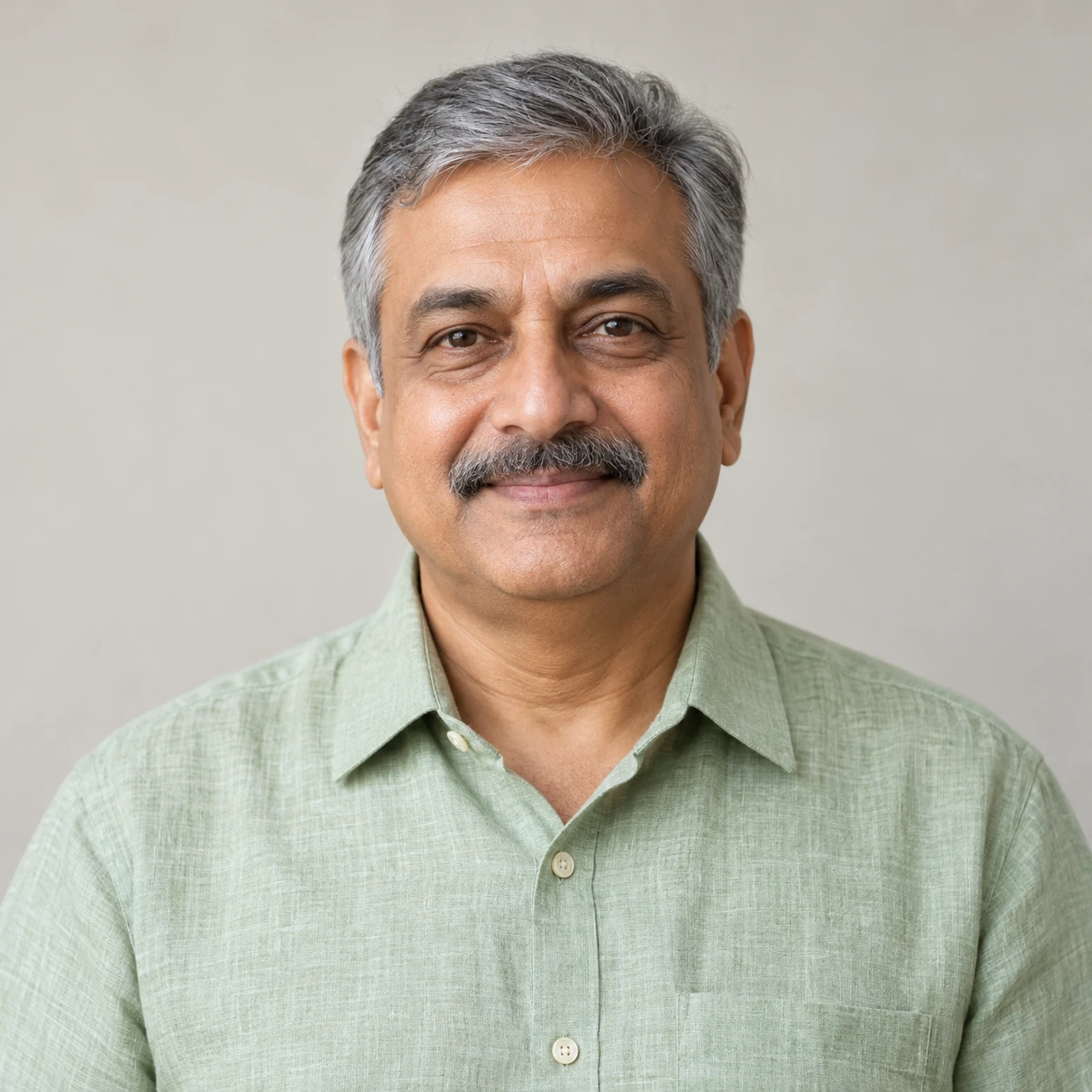 AI-generated portrait for Suresh Nair, a fictional demo mentor